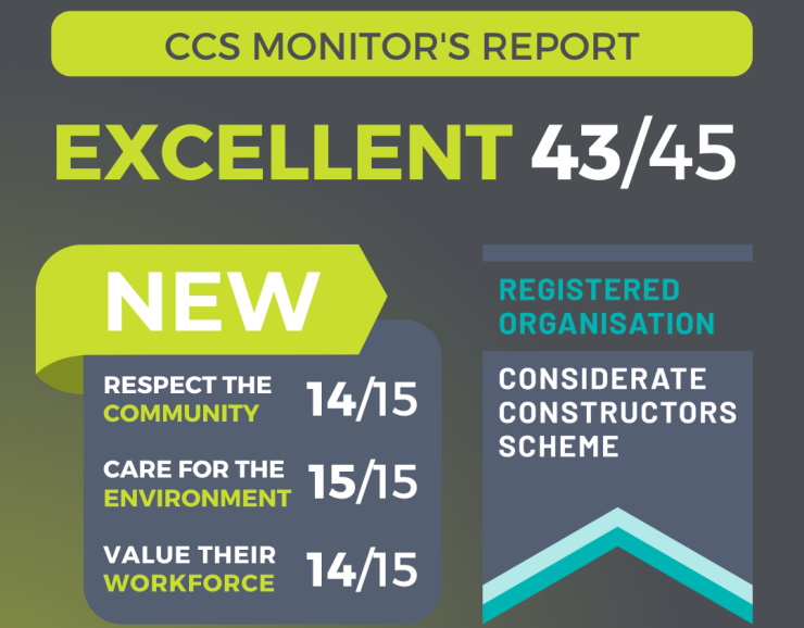 Think Hire Improve on Excellent Considerate Constructors Scheme Rating